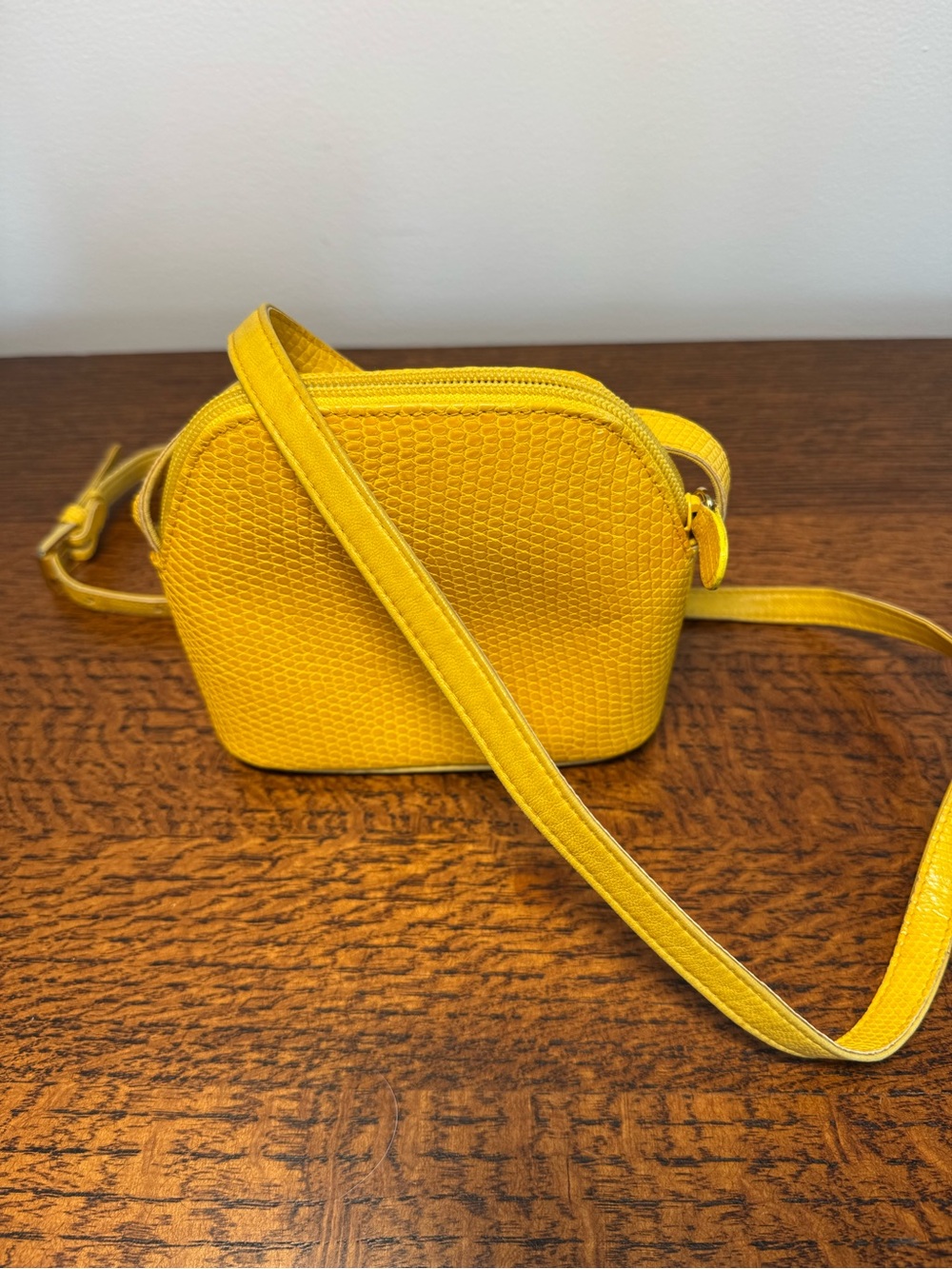 Loewe Vintage Mini Lizard-Embossed Leather Crossbody Bag w/COA
